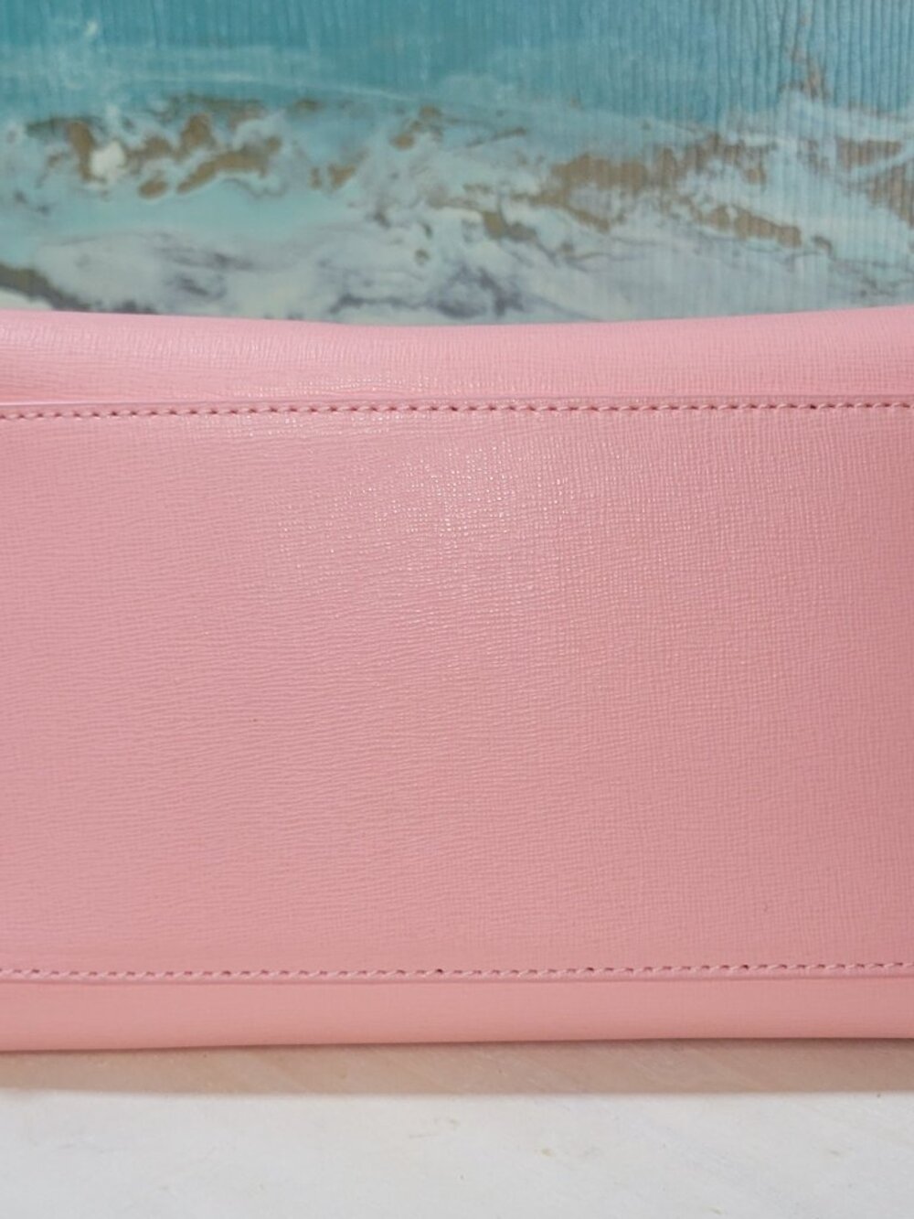 Dooney & Bourke  Pink (Bubble Gum) Saffiano Leather Satchel  [Item #HL13] - Picture 9 of 16